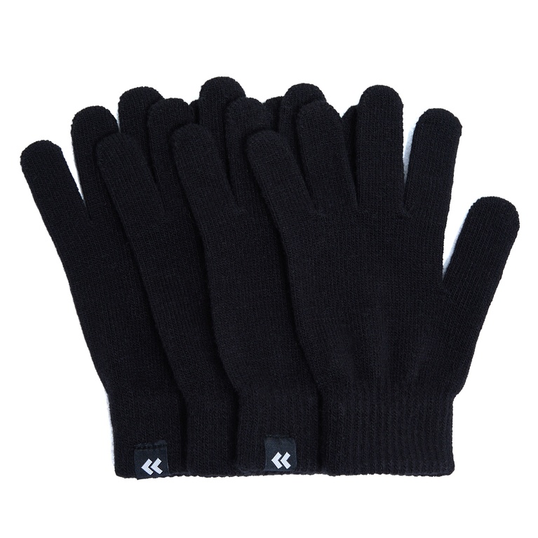 Fine-knit gloves 2-pack "Magic" Black
